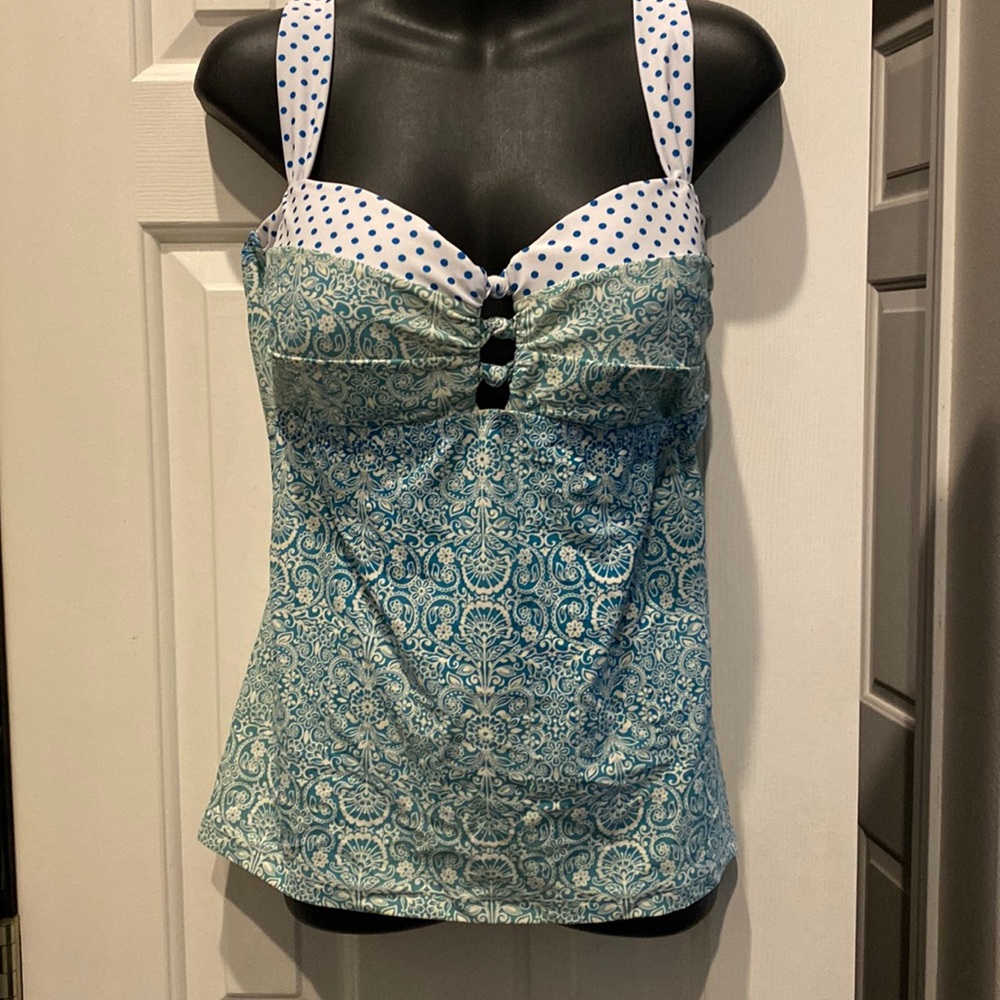 Aqua Couture ombré and polka dot Tankini too